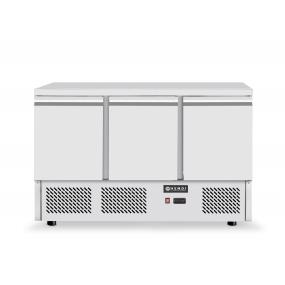 Masa frigorifica rece cu 3 usi, inox, Kitchen Line, capacitate camera frig 380 lt, consum mediu/24h 4,5 kw