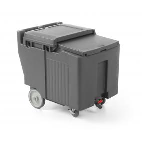 Container termoizolant pentru gheata, 110 lt, echipat cu 4 roti, 585x800x(H)745 mm, Amerbox